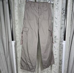 Tinseltown Tan Brown Cargo Pants Size Small | Stretch Waist | Utility Style
